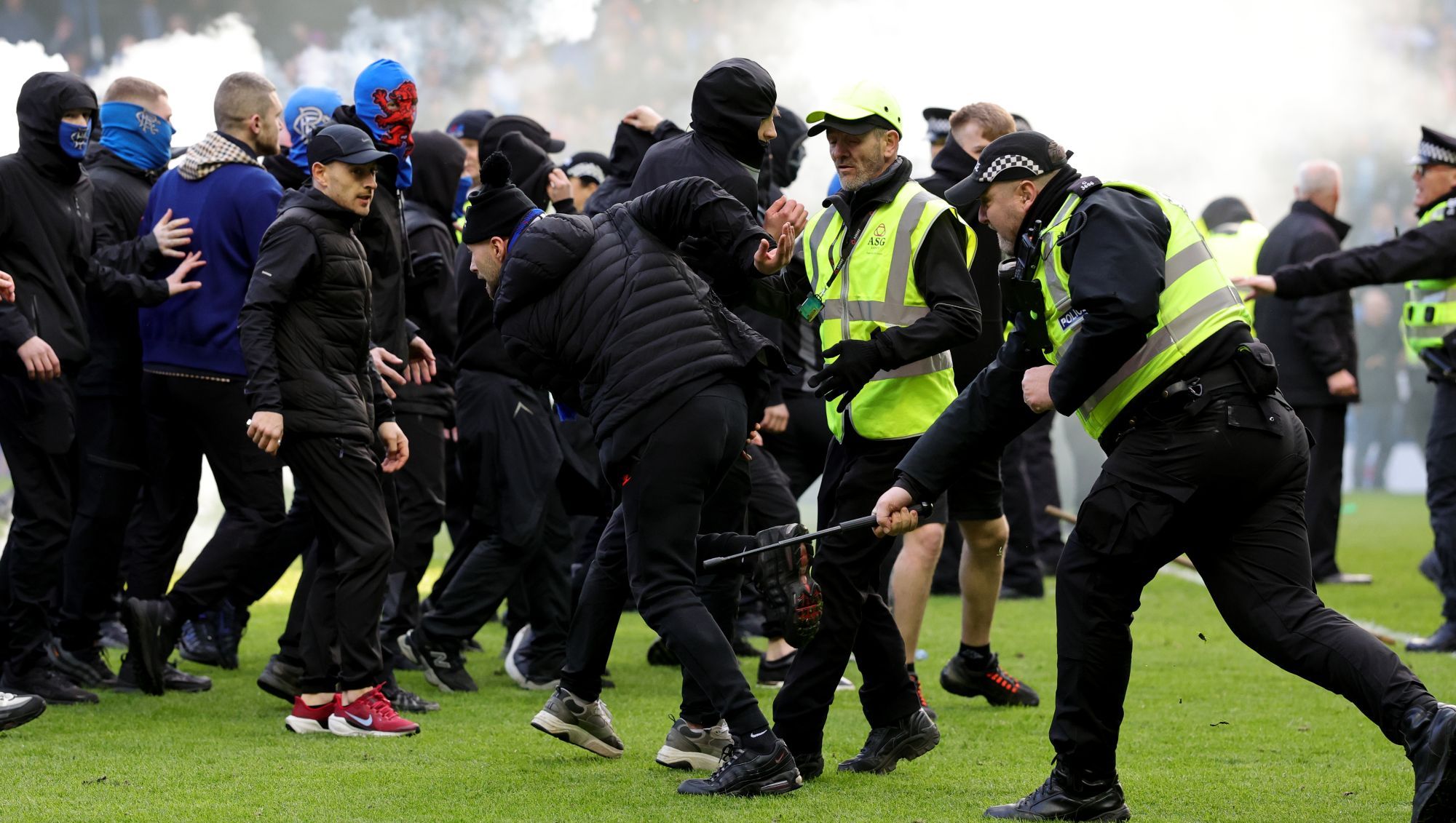 Scottish Cup Soccer Match Turns to Chaos After Fans Raid Pitch With Flares