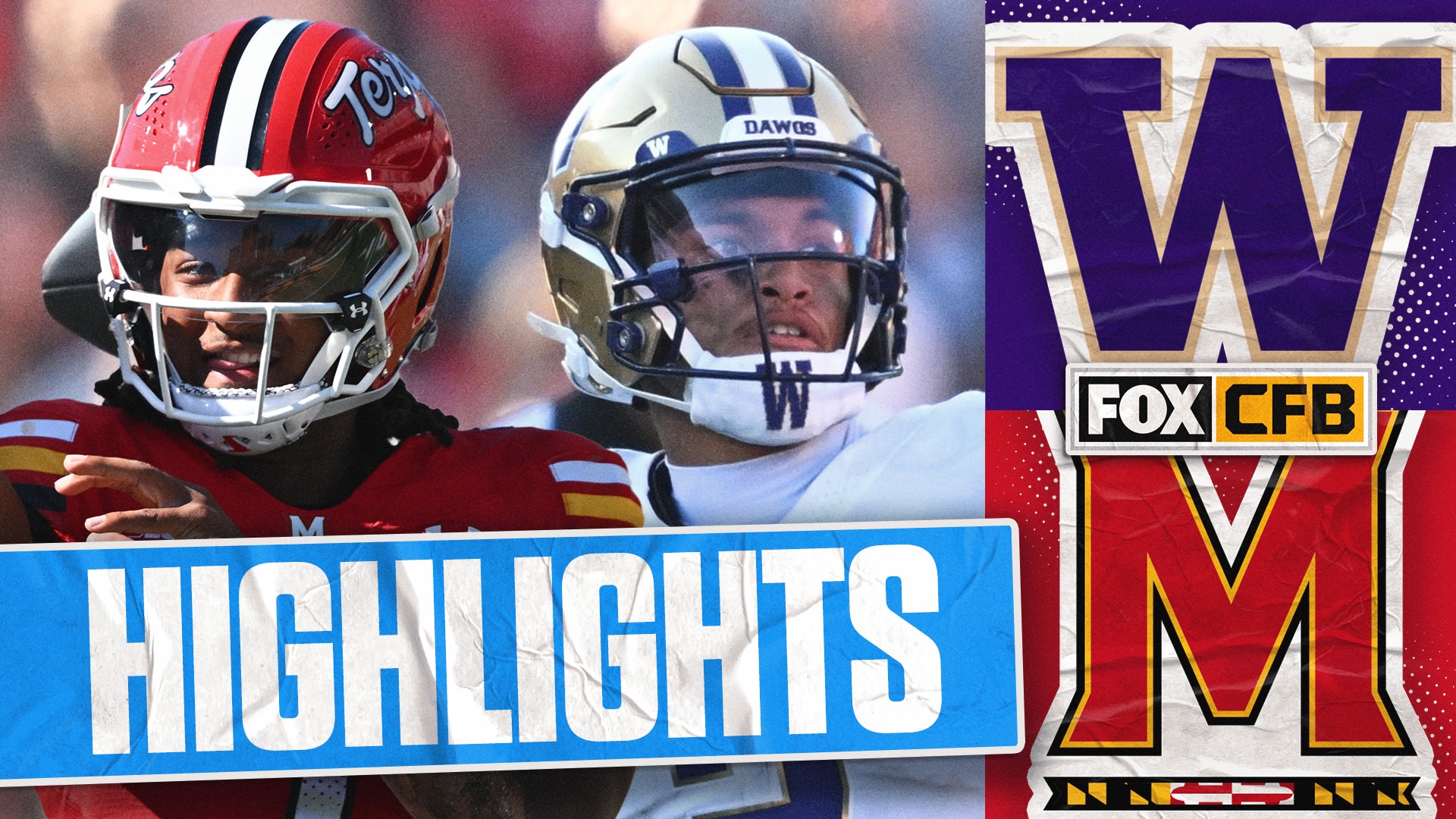 Washington Huskies vs. Maryland Terrapins Highlights | FOX College Football
