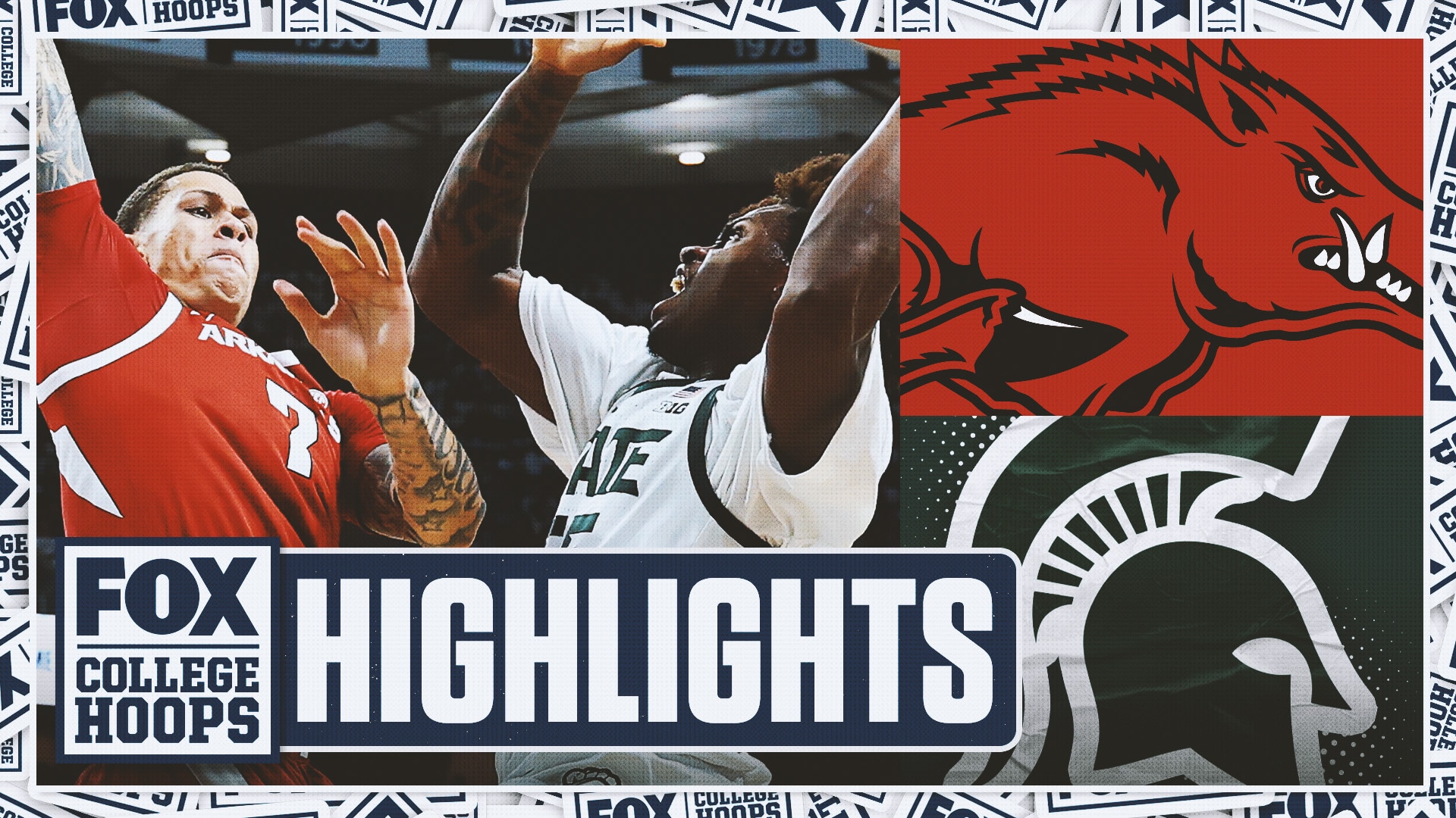 No. 14 Arkansas Razorbacks vs. No. 22 Michigan State | FOX College Hoops
