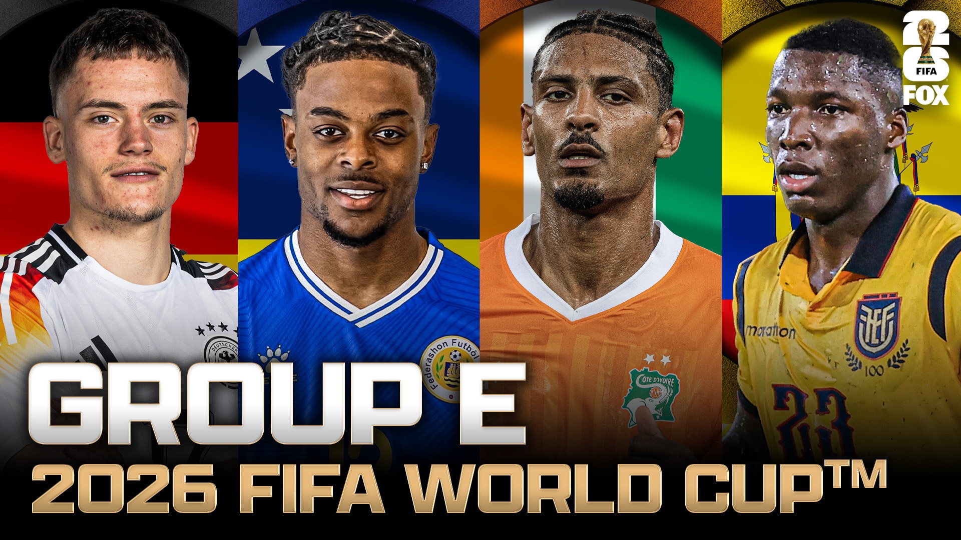 Group E: Germany, Curaçao, Côte d'Ivoire &amp; Ecuador | 2026 FIFA World Cup Draw