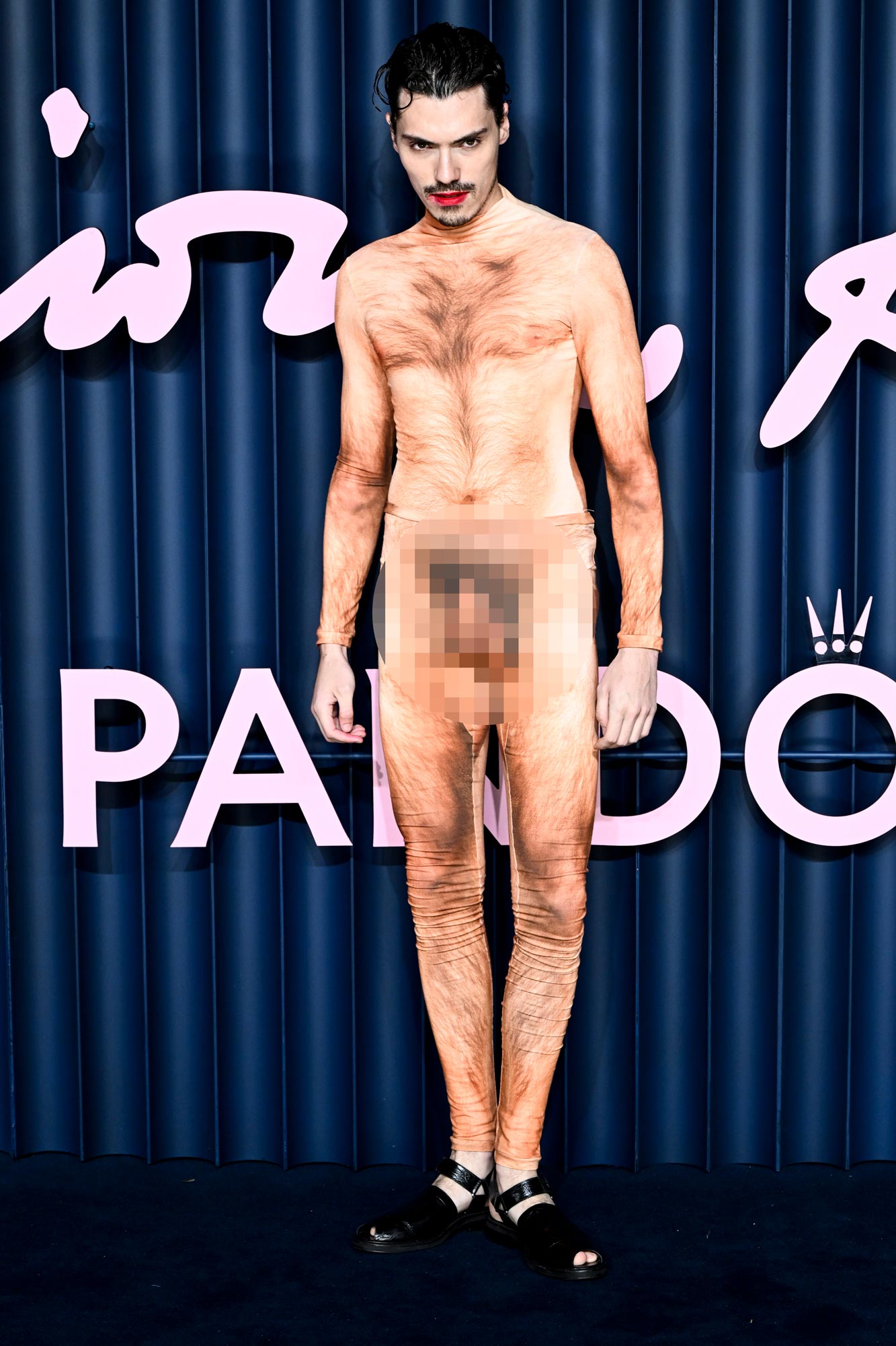 Influencer Lyas Medini Wears Shocking Naked Look at British Fashion Awards