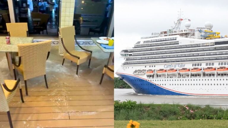 Water Surges From Pool as Carnival Ship Suddenly Lists in Mississippi River